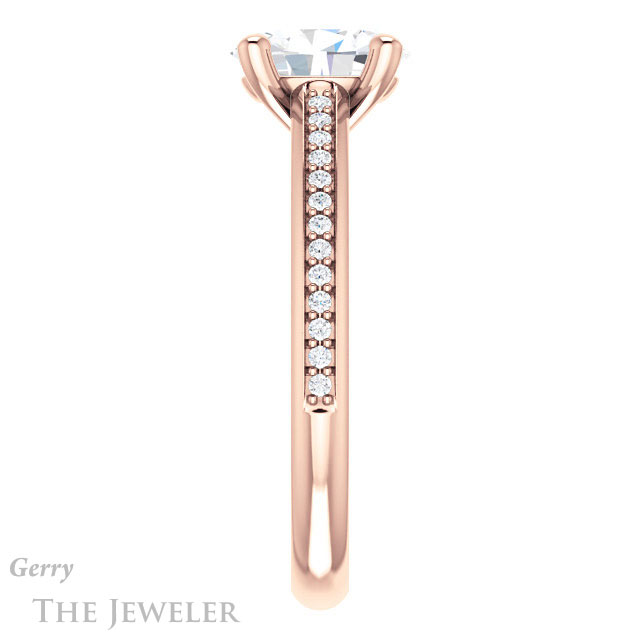 Oval Shaped Forever One Moissanite Engagement Ring #GTJ960-oval-fo-r 3 Oval Shaped Forever One Moissanite Engagement Ring #GTJ960-oval-fo-r
