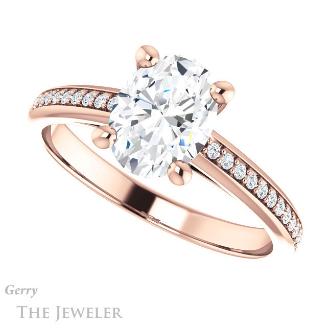 Oval Shaped Forever One Moissanite Engagement Ring #GTJ960-oval-fo-r 5 Oval Shaped Forever One Moissanite Engagement Ring #GTJ960-oval-fo-r