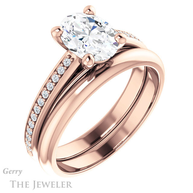Oval Shaped Forever One Moissanite Engagement Ring #GTJ960-oval-fo-r 6 Oval Shaped Forever One Moissanite Engagement Ring #GTJ960-oval-fo-r