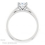 Oval Shaped Forever One Moissanite Engagement Ring #GTJ960-oval-fo-w 2 Oval Shaped Forever One Moissanite Engagement Ring #GTJ960-oval-fo-w