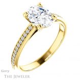 Oval Shaped Forever One Moissanite Engagement Ring #GTJ960-oval-fo-y