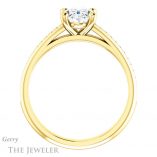 Oval Shaped Forever One Moissanite Engagement Ring #GTJ960-oval-fo-y