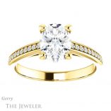 Oval Shaped Forever One Moissanite Engagement Ring #GTJ960-oval-fo-y
