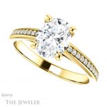 Oval Shaped Forever One Moissanite Engagement Ring #GTJ960-oval-fo-y