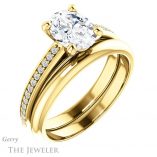 Oval Shaped Forever One Moissanite Engagement Ring #GTJ960-oval-fo-y