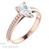 Pear Shaped Forever One Moissanite Engagement Ring #GTJ960-pear-fb-r 4 Pear Shaped Forever Brilliant Moissanite Engagement Ring #GTJ960-pear-fb-r