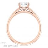 Round Cut Forever One Moissanite Engagement Ring #GTJ960-round-fo-r
