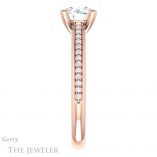 Round Cut Forever One Moissanite Engagement Ring #GTJ960-round-fo-r
