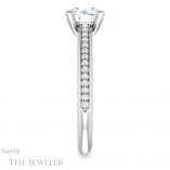 Round Cut Forever One Moissanite Engagement Ring #GTJ960-round-fo-w