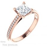 Princess Cut Forever One Moissanite Engagement Ring #GTJ960-square-fo-r 4 Princess Cut Forever One Moissanite Engagement Ring #GTJ960-square-fo-r