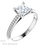 Princess Cut Forever One Moissanite Engagement Ring #GTJ960-square-fo-w