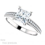 Princess Cut Forever One Moissanite Engagement Ring #GTJ960-square-fo-w