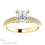 Princess Cut Forever One Moissanite Engagement Ring #GTJ960-square-fo-y 1 Princess Cut Forever One Moissanite Engagement Ring #GTJ960-square-fo-y