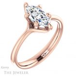 Marquise Cut Forever Brilliant Moissanite Engagement Ring #GTJ962-marquise-fb-r