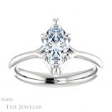 Marquise Cut Forever Brilliant Moissanite Engagement Ring #GTJ962-marquise-fb-w
