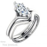 Marquise Cut Forever Brilliant Moissanite Engagement Ring #GTJ962-marquise-fb-w