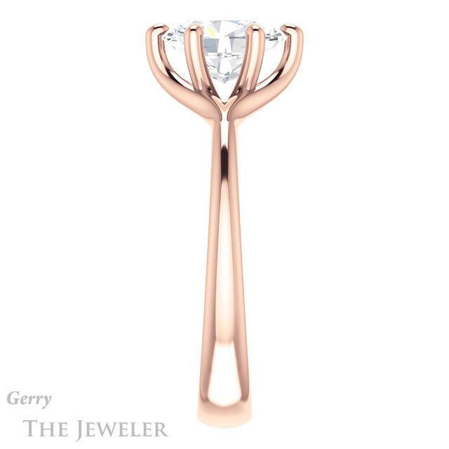 Oval Shaped Forever One Moissanite Engagement Ring #GTJ962-oval-fo-r 3 Oval Shaped Forever One Moissanite Engagement Ring #GTJ962-oval-fo-r