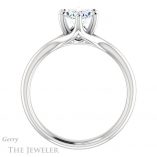 Oval Shaped Forever One Moissanite Engagement Ring #GTJ962-oval-fo-w 2 Oval Shaped Forever One Moissanite Engagement Ring #GTJ962-oval-fo-w