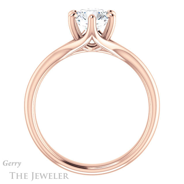 Round Cut Forever One Moissanite Engagement Ring #GTJ962-round-fo-r 2 Round Cut Forever One Moissanite Engagement Ring #GTJ962-round-fo-r