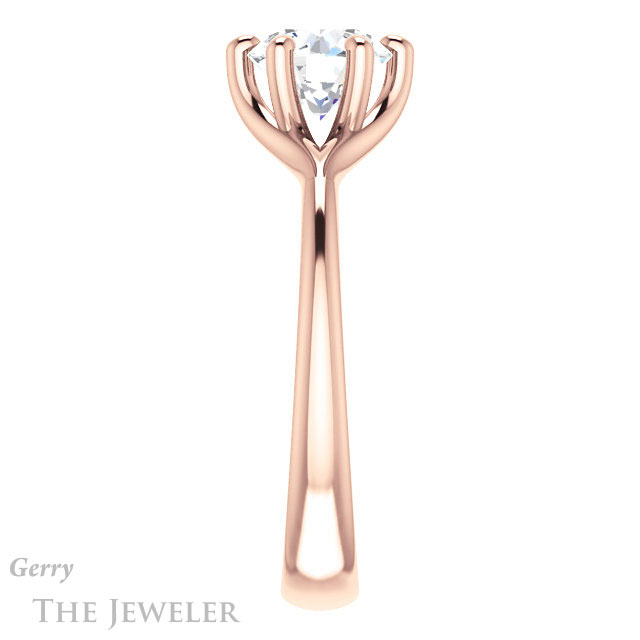 Round Cut Forever One Moissanite Engagement Ring #GTJ962-round-fo-r 3 Round Cut Forever One Moissanite Engagement Ring #GTJ962-round-fo-r