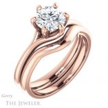 Round Cut Forever One Moissanite Engagement Ring #GTJ962-round-fo-r 6 Round Cut Forever One Moissanite Engagement Ring #GTJ962-round-fo-r