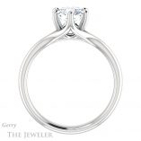 Round Cut Forever One Moissanite Engagement Ring #GTJ962-round-fo-w 2 Round Cut Forever One Moissanite Engagement Ring #GTJ962-round-fo-w