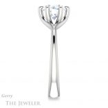 Round Cut Forever One Moissanite Engagement Ring #GTJ962-round-fo-w 3 Round Cut Forever One Moissanite Engagement Ring #GTJ962-round-fo-w