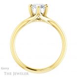 Round Cut Forever One Moissanite Engagement Ring #GTJ962-round-fo-y 2 Round Cut Forever One Moissanite Engagement Ring #GTJ962-round-fo-y