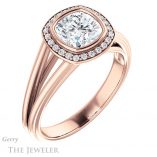 Cushion Cut Forever One Moissanite Engagement Ring #GTJ964-cushion-fo-r 4 Cushion Cut Forever One Moissanite Engagement Ring #GTJ964-cushion-fo-r