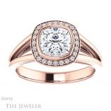 Cushion Cut Forever One Moissanite Engagement Ring #GTJ964-cushion-fo-r 1 Cushion Cut Forever One Moissanite Engagement Ring #GTJ964-cushion-fo-r