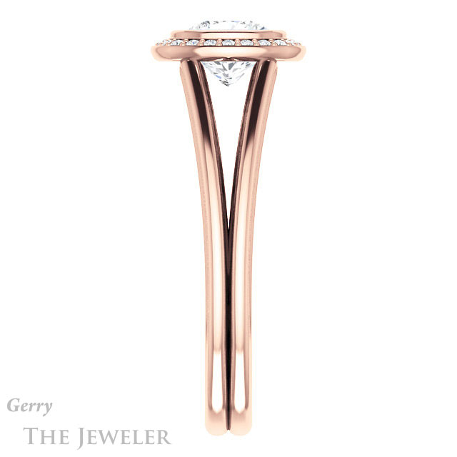 Cushion Cut Forever One Moissanite Engagement Ring #GTJ964-cushion-fo-r 3 Cushion Cut Forever One Moissanite Engagement Ring #GTJ964-cushion-fo-r