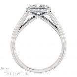 Cushion Cut Forever One Moissanite Engagement Ring #GTJ964-cushion-fo-w