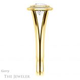 Cushion Cut Forever One Moissanite Engagement Ring #GTJ964-cushion-fo-y 3 Cushion Cut Forever One Moissanite Engagement Ring #GTJ964-cushion-fo-y