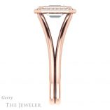 Emerald Cut Forever One Moissanite Engagement Ring #GTJ964-emerald-fb-r 3 Emerald Cut Forever Brilliant Moissanite Engagement Ring #GTJ964-emerald-fb-r