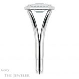 Emerald Cut Forever One Moissanite Engagement Ring #GTJ964-emerald-fb-w 3 Emerald Cut Forever Brilliant Moissanite Engagement Ring #GTJ964-emerald-fb-w