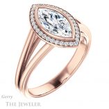 Marquise Cut Forever Brilliant Moissanite Engagement Ring #GTJ964-marquise-fb-r