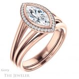 Marquise Cut Forever Brilliant Moissanite Engagement Ring #GTJ964-marquise-fb-r