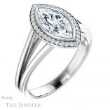 Marquise Cut Forever Brilliant Moissanite Engagement Ring #GTJ964-marquise-fb-w