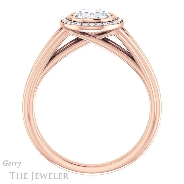 Oval Shaped Forever One Moissanite Engagement Ring #GTJ964-oval-fo-r 2 Oval Shaped Forever One Moissanite Engagement Ring #GTJ964-oval-fo-r