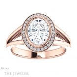Oval Shaped Forever One Moissanite Engagement Ring #GTJ964-oval-fo-r 1 Oval Shaped Forever One Moissanite Engagement Ring #GTJ964-oval-fo-r