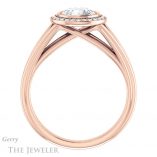 Round Cut Forever One Moissanite Engagement Ring #GTJ964-round-fo-r