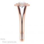 Round Cut Forever One Moissanite Engagement Ring #GTJ964-round-fo-r