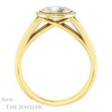 Round Cut Forever One Moissanite Engagement Ring #GTJ964-round-fo-y
