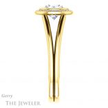 Round Cut Forever One Moissanite Engagement Ring #GTJ964-round-fo-y