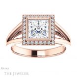 Princess Cut Forever One Moissanite Engagement Ring #GTJ964-square-fo-r