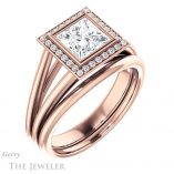 Princess Cut Forever One Moissanite Engagement Ring #GTJ964-square-fo-r