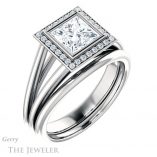 Princess Cut Forever One Moissanite Engagement Ring #GTJ964-square-fo-w