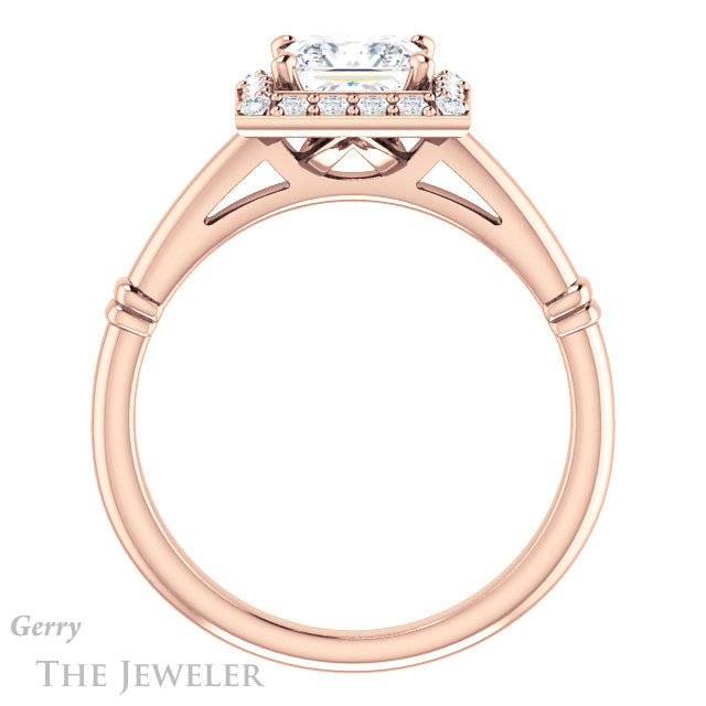 Princess Cut Forever One Moissanite Engagement Ring #GTJ965-square-fo-r | Gerry The Jeweler Princess Cut Forever One Moissanite Engagement Ring #GTJ965-square-fo-r