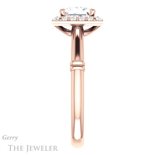 Princess Cut Forever One Moissanite Engagement Ring #GTJ965-square-fo-r | Gerry The Jeweler Princess Cut Forever One Moissanite Engagement Ring #GTJ965-square-fo-r