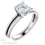 Cushion Cut Forever One Moissanite Engagement Ring #GTJ966-cushion-fo-w 4 Cushion Cut Forever One Moissanite Engagement Ring #GTJ966-cushion-fo-w
